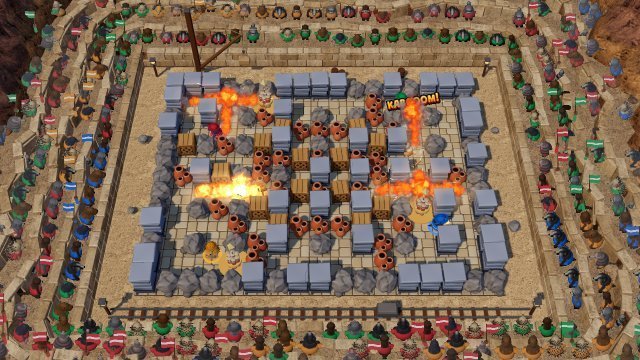 3, 2, 1 Kabooom: explosions in a packed clay arena